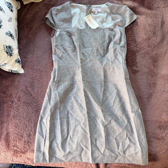 *NWT* RIHOAS Square Neck Cap Sleeve Mini Dress - Grey - Picture 3 of 4